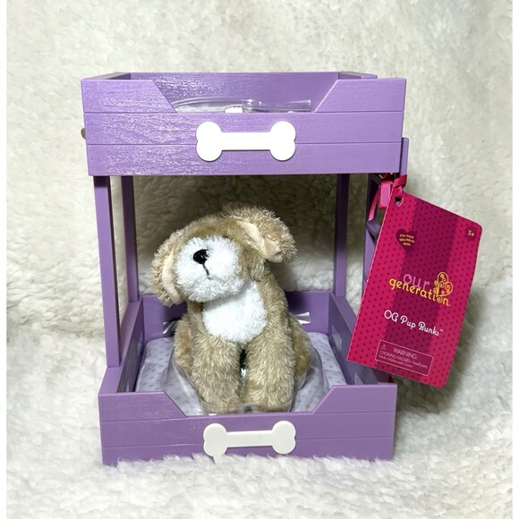 Our Generation Pup Bunks Pet Dog Plush & Bunk Bed Home Furniture Accessory Set - Picture 3 of 5